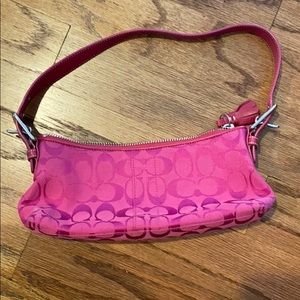 coach pink shoulder bag